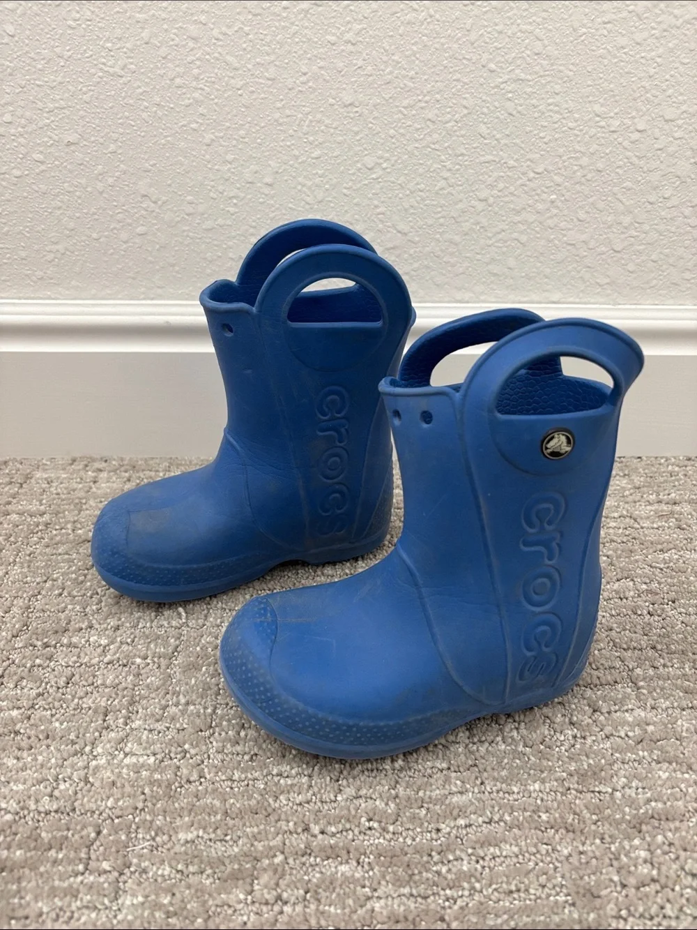 CROCS Kids Blue Handle Rain Boots